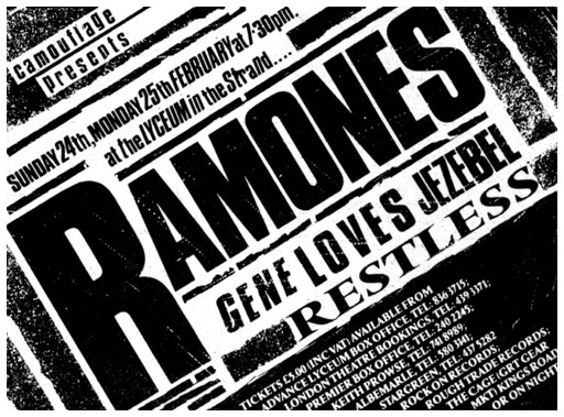 The Ramones - London - Lyceum Ballroom - 24.02.85 - Advert