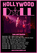 Angels in Exile Graphic Design - Poster - Hollywood Doll - Love and Lipstick Tour - 2010