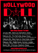 Angels in Exile Graphic Design - Poster - Hollywood Doll - One Stop Closer To Hell Tour - 2011