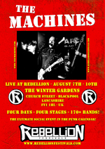 Angels in Exile Graphic Design - Poster - The Machines - Live at The Rebellion Festival, Blackpool - August 7th - 10th, 2008