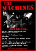Angels in Exile Graphic Design - Poster - The Machines - True Life Tour - 2007