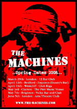 Angels in Exile Graphic Design - Poster - The Machines - Spring Dates Tour - 2008