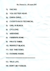 The Machines - Live at Bar Monsta, Camden, London NW1 - 08.08.07 - Set List