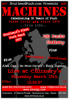 Machines - Live at Chinnery's, Southend-on-Sea, Essex - Thursday March 15th 2007 - Poster