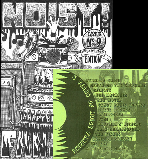 Noisy! Fanzine Issue 9 - Winter 2009 / Spring 2010 - Contains free CD which features x1 Machines song - 'Chain Gang'