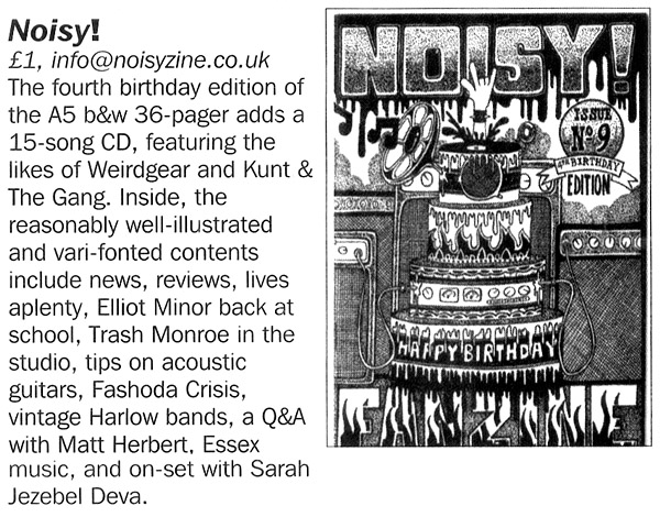 Noisy! Fanzine Issue 9 - Review: 'Record Collector', Issue 373, March 2010 (Page 104)