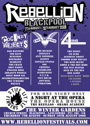 The Machines - Live at The Rebellion Festival, Blackpool - August 9th -2008 - Flyer #1