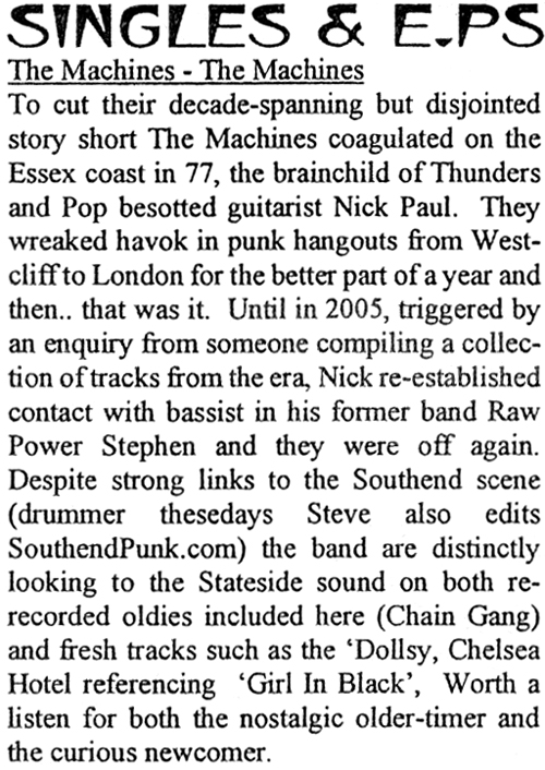 Promo EP #1 Review in Bubblegum Slut Fanzine #27 - 2007