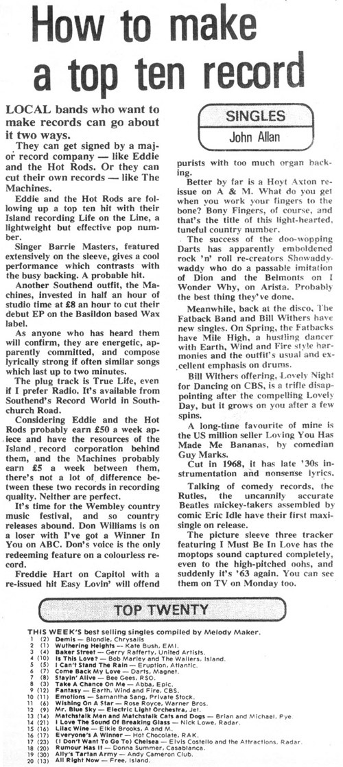 True Life EP Review in The Evening Echo - Thursday, March 23rd, 1978