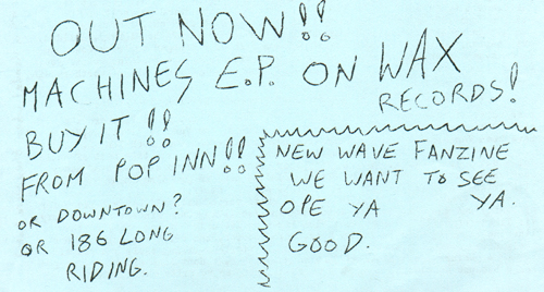 Machines EP - Advert from Strange Stories #5 - 1978