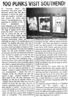 '100 Punks Visit Southend' - Review in Noisy! Fanzine #5