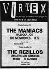 The Machines - Live at The Vortex, London - 07.11.77 (The Machines not listed on advert)