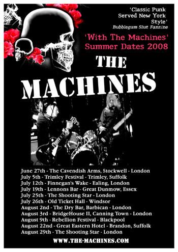 The Machines - 'With The Machines' - Summer Dates 2008 - Poster