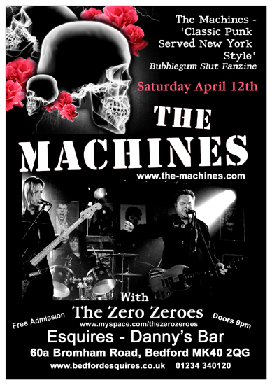 The Machines - Live at Esquires (Danny's Bar), Bedford with The Zero Zeroes - 12.04.08 - Poster #1