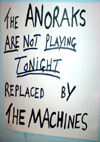 The Machines - Live at The Bridgehouse 2, Canning Town, London E16 with The Decline, London + The Vibrators - 05.04.08 - Announcement
