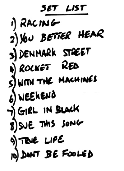 The Machines - Live at The Bridgehouse 2, London - 05.04.08 - Set List
