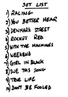 The Machines - Live at The Bridgehouse 2, London - 05.04.08 - Set List