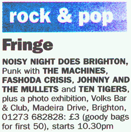 Noisy Night Does Brighton! - 07.05.08 - Local gig listing