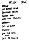 The Machines - Live at Club Riga, Westcliff - 13.04.08 - Set List