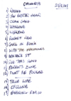The Machines - Live at Chinnerys - 21.08.08 - Set List