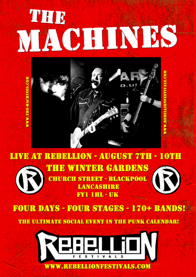 The Machines - Live at The Rebellion Festival, Blackpool - August 7th - 10th, 2008 - Poster#1
