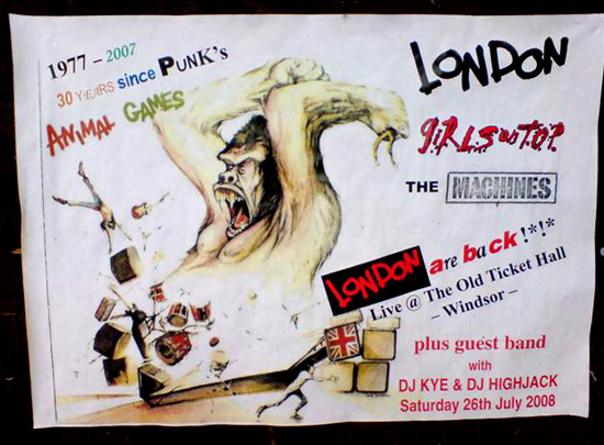 The Machines + Kingdom Waits + Girls on Top + London - Live at The Old Ticket Hall, Windsor - 26.07.08 - Poster #2