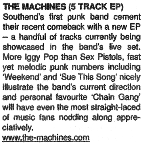 Promo EP #1 Review in Noisy Fanzine #6 - 2007