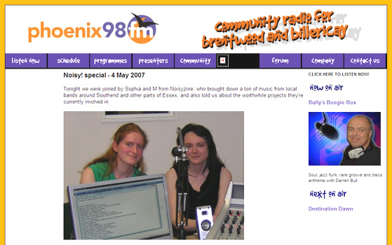 Phoenix FM - 'Noisy! Special' - May 4th, 2007 - Featuring The Machines!