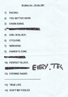 The Machines - Live at The Engine Room, Brighton - 20.07.07 - Set List