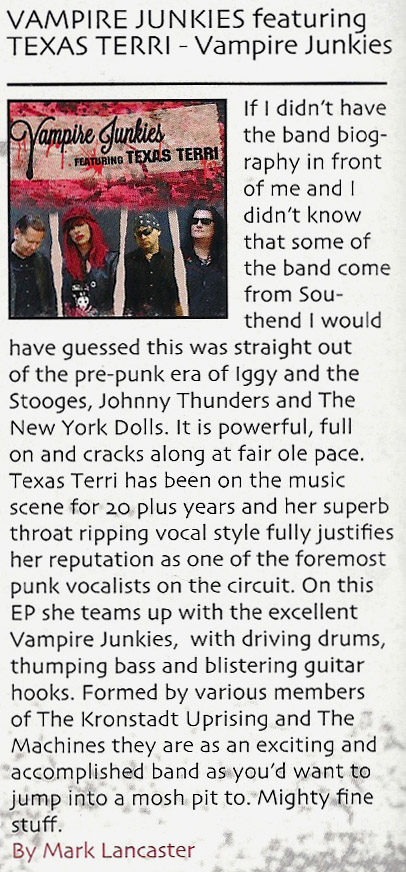 Level 4 Magazine - # 15, September - November 2013 - The Vampire Junkies Featuring Texas Terri CD Review By Mark Lancaster