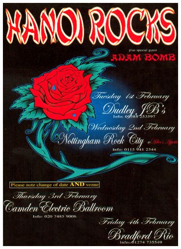 Hanoi Rocks - UK Winter Tour 2005 - Music Press Advert