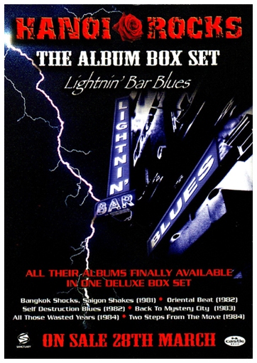 Hanoi Rocks - Lightnin' Bar Blues Box Set - Advertising Flyer
