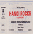 Hanoi Rocks - Live at The Pitz at The Woughton Centre, Milton Keynes, U.K. - 03.11.02 - Ticket