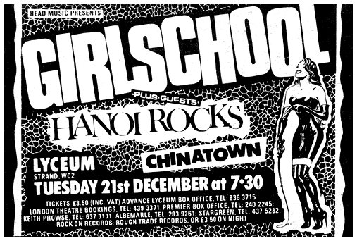 Hanoi Rocks - Live at The Lyceum, London, England - 21.12.82 - Advert
