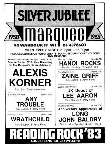 Hanoi Rocks - Live at The Marquee, London, England - 02.05.83 - Advert