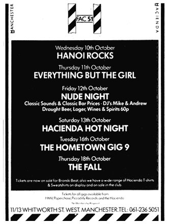 Hanoi Rocks - Live at The Hacienda, Manchester - 10.10.84 - Advert