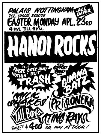 Hanoi Rocks - Live at The Palais, Nottingham - 23.04.84 - Advert