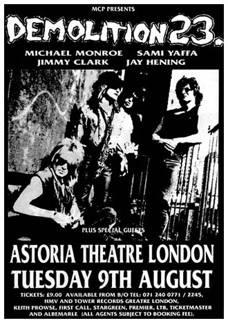 Demolition 23 - Live at The Astoria, London, England - 09.08.94 - Advert