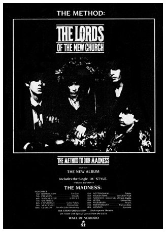 The Lords of The New Church - The Method To Our Madness - Music Press Advert 1984