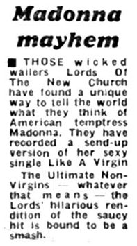 The Lords of The New Church - Tabloid Report 1980's